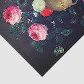 ヴィンテージスカルとバラの切り離しティッシュペーパー 薄葉紙 (詳細)