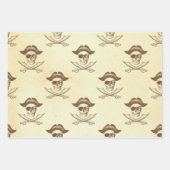 ヴィンテージスカルと刀剣海賊 ラッピングペーパーシート (正面3)