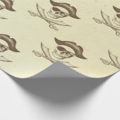 ヴィンテージスカルと刀剣海賊 ラッピングペーパー (角)