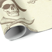 ヴィンテージスカルと刀剣海賊 ラッピングペーパー (ロールコーナー)