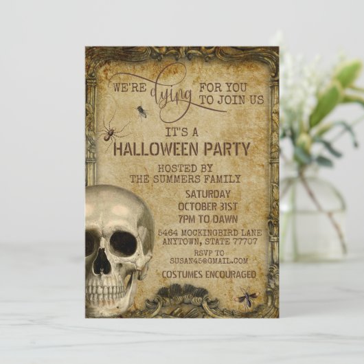 ヴィンテージスカルの死ぬハローウィンパーティ 招待状 (スタンド正面)
