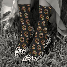 ヴィンテージスカルカッコいい・ゴシッユニーククハロウィーン ソックス