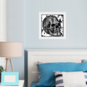 ヴィンテージスカルカッコいい・ゴシッユニーククハロウィーン 箔ポスター (インサイチュ (寝室))