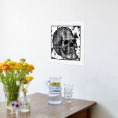 ヴィンテージスカルカッコいい・ゴシッユニーククハロウィーン 箔ポスター (レイダウン (キッチン))