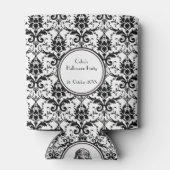 ヴィンテージスカルゴシックダマスクパターンHALLOWEEN 缶クーラー (裏面)