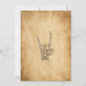 ヴィンテージスカルゴシック様式の不気味なハロウィーン 招待状 (裏面)