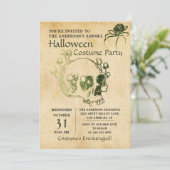 ヴィンテージスカルスパイダーズゴシックハローウィンパーティ 招待状 (スタンド正面)