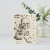 ヴィンテージスカルハッピーハローウィン シーズンポストカード (スタンド正面)