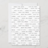 ヴィンテージスカルハロウィーンの衣装パーティの招待状 招待状 (裏面)