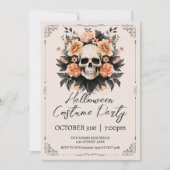 ヴィンテージスカルハロウィーン 招待状 (正面)