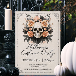 ヴィンテージスカルハロウィーン 招待状