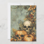 ヴィンテージスカルハローウィンパーティ 招待状 (裏面)