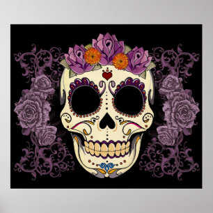 ヴィンテージスカルバラプリント ポスター