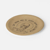 ヴィンテージスカルパーソナライズされたハローウィンパーティ ペーパープレート (アングル)