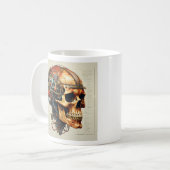 ヴィンテージスカルヒト解剖学マグ コーヒーマグカップ (正面左)