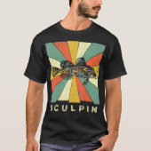 ヴィンテージスカルピンフィッシュ恋人レトロスタイル動物 Tシャツ (正面)