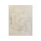 ヴィンテージスカルプロファイル版木、銅版、版画文字 ノートパッド (回転)