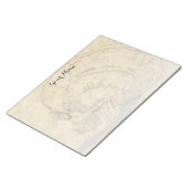 ヴィンテージスカルプロファイル版木、銅版、版画文字 ノートパッド (アングル)