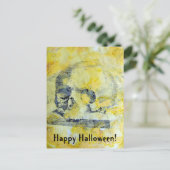 ヴィンテージスカルミックスメディアハロウィーン ポストカード (スタンド正面)