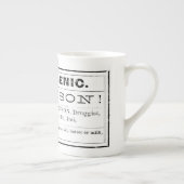 ヴィンテージスカル交差骨ヒ素毒ラベル ボーンチャイナマグカップ (右)