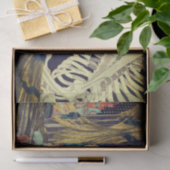 ヴィンテージスカル切り離しティッシュペーパー 薄葉紙 (ギフト)