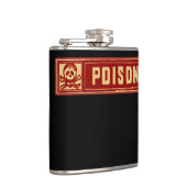 ヴィンテージスカル及び石骨毒ラベル フラスク (右)