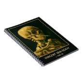 ヴィンテージスカル喫煙 – バユニークンゴッホインスパイア ノートブック (右側)