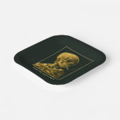 ヴィンテージスカル喫煙 – バユニークンゴッホインスパイア ペーパープレート (傾斜あり)