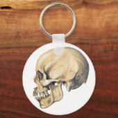 ヴィンテージスカル構造イラストレーション キーホルダー (正面)