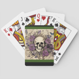 ヴィンテージスカル花 トランプ