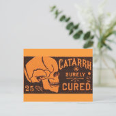 ヴィンテージスカル薬広告 ポストカード (スタンド正面)