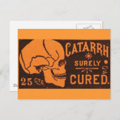 ヴィンテージスカル薬広告 ポストカード (正面/裏面)