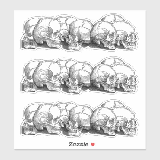 +||ヴィンテージスカル ||+ シール (シート)