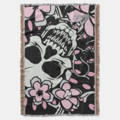 ヴィンテージスカル スローブランケット (正面縦)