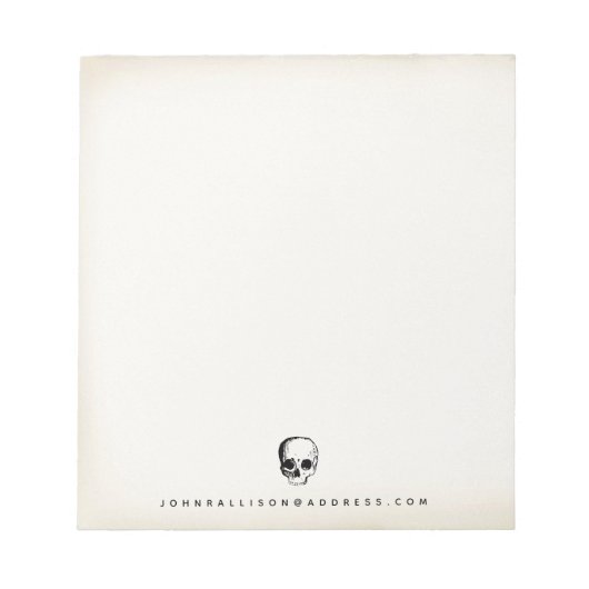 ヴィンテージスカル ノートパッド (正面)