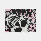 ヴィンテージスカル フリースブランケット (正面(横))