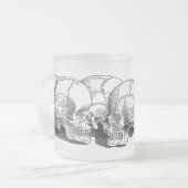 ヴィンテージスカル フロストグラスマグカップ (正面左)