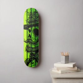 ヴィンテージスカル:レトロ反乱軍のスタイルで乗る スケートボード