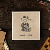 ヴィンテージスカルRIPウィスキー誕生日パーティー スタンダードカクテルナプキン