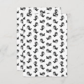 ヴィンテージスカンクカスタムパターン背景色 サンキューカード (正面/裏面)