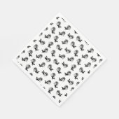 ヴィンテージスカンクカスタムパターン背景色 スタンダードランチョンナプキン (角)