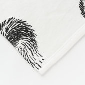 ヴィンテージスカンクカスタムパターン背景色 フリースブランケット (角)