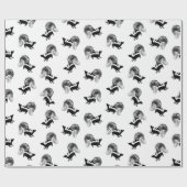 ヴィンテージスカンクカスタムパターン背景色 ラッピングペーパー (フラット)