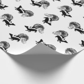 ヴィンテージスカンクカスタムパターン背景色 ラッピングペーパー (角)