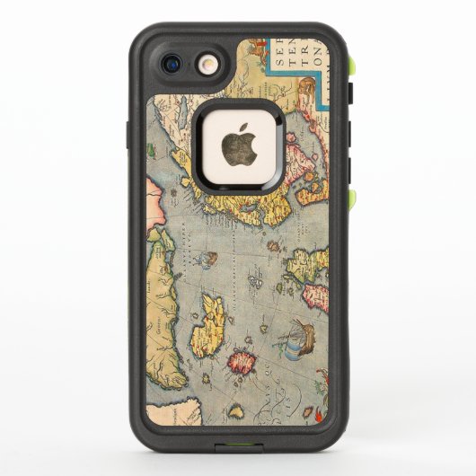 ヴィンテージスカンジナビアの地図 LifeProof iPhoneケース (裏面)