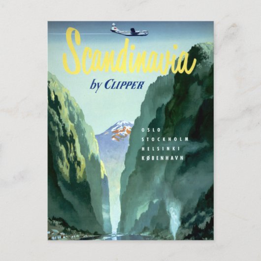 ヴィンテージスカンジナビアバイクリッパー ポストカード (正面)