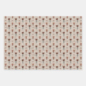 ヴィンテージスカンジナビアフォークアートダラホースクリスマス ラッピングペーパーシート (正面2)