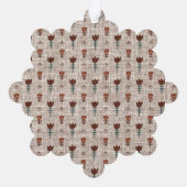 ヴィンテージスカンジナビアフォークアートダレカーリアクリスマス オーナメントカード (裏面)