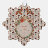 ヴィンテージスカンジナビアフォークアートダレカーリアクリスマス オーナメントカード (正面)