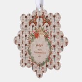 ヴィンテージスカンジナビアフォークアートダレカーリアクリスマス オーナメントカード (左)